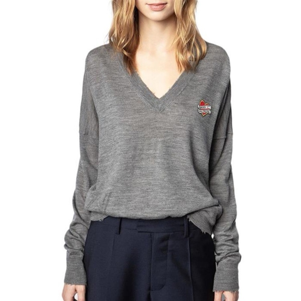 Zadig & Voltaire Gray Knit Sweater
